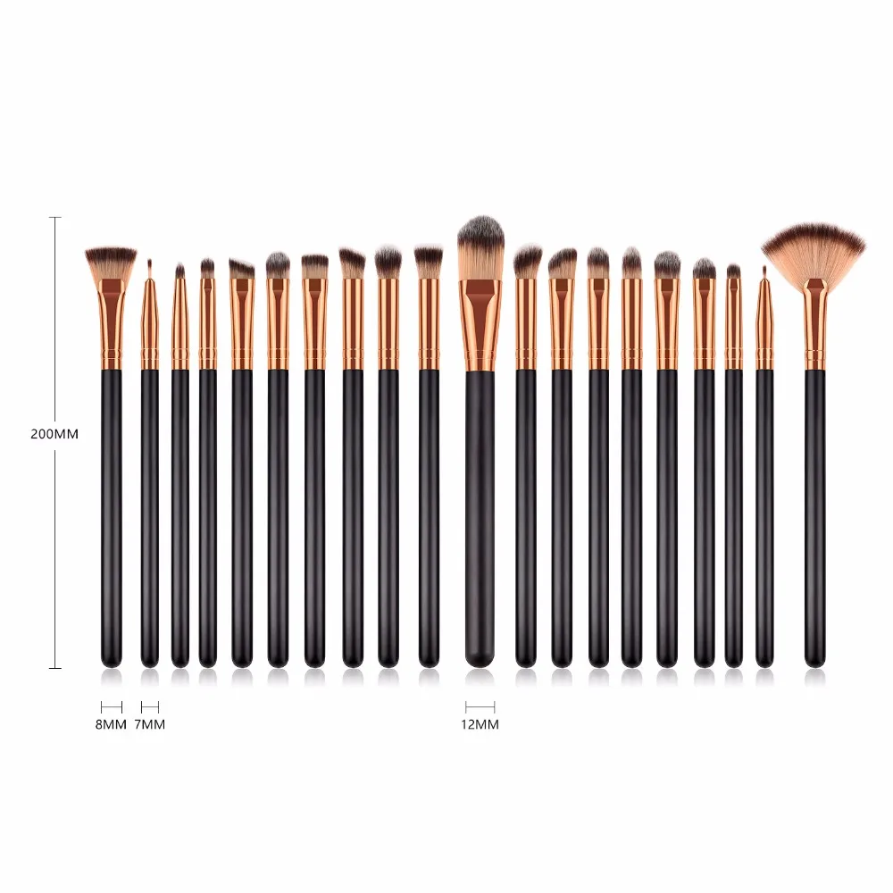 Makeup Brushes 20Pcs Professional Powder Foundation Eyeshadow Make Up Brushes Cosmetics Soft Synthetic Hair Beauty Makeup Tools