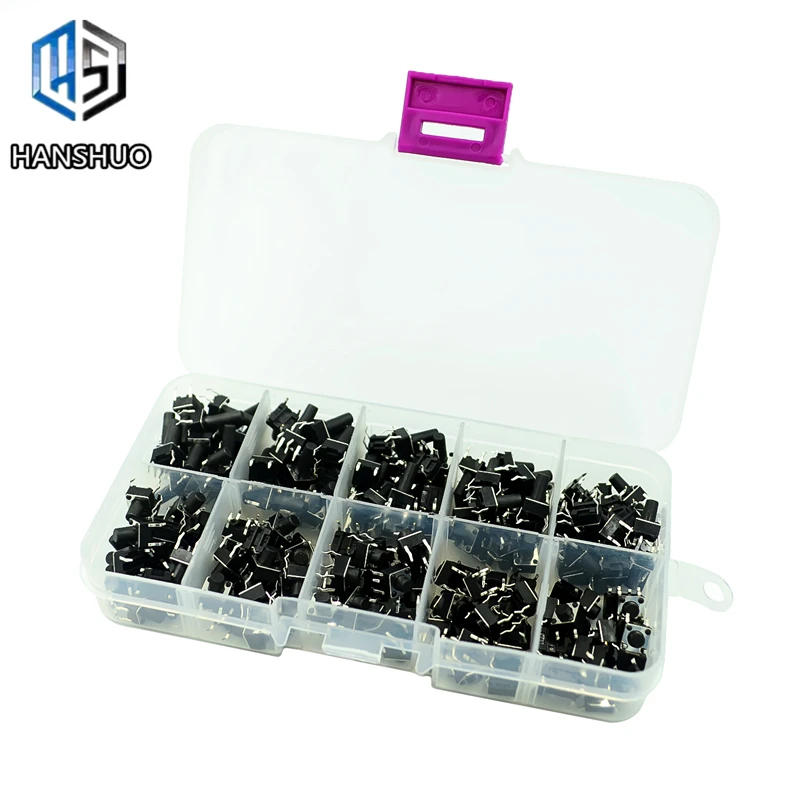 

200PCS/Lot 10 models 200 pcs SMD Tactile Switch In Box Micro Switch Car remote control button switches