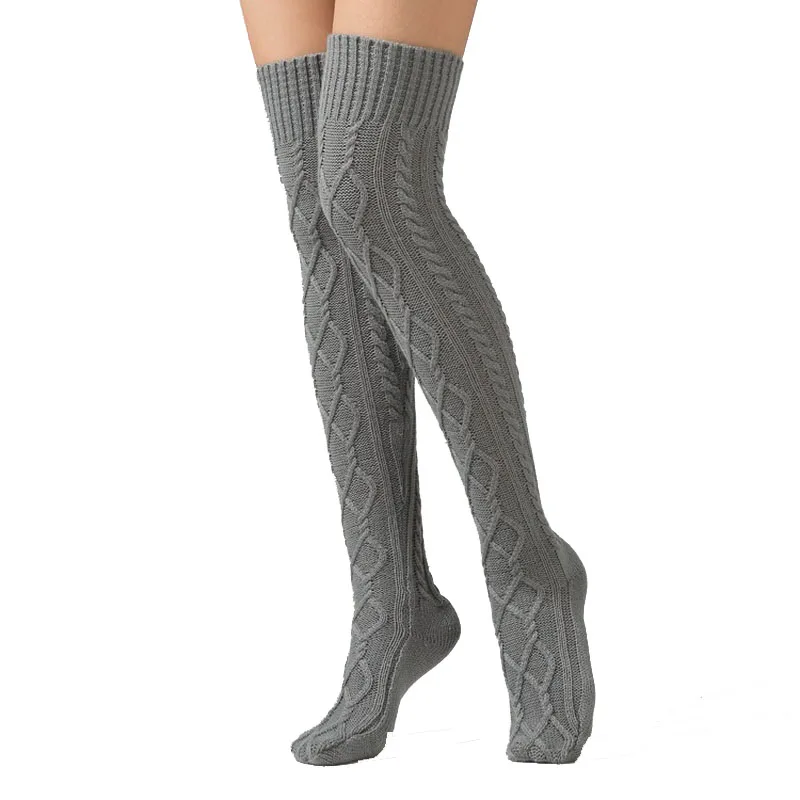 1 пара, женские вязаные шерстяные Длинные Гетры, закрывающие колени, женские гетры, зимние теплые домашние носки-Тапочки
