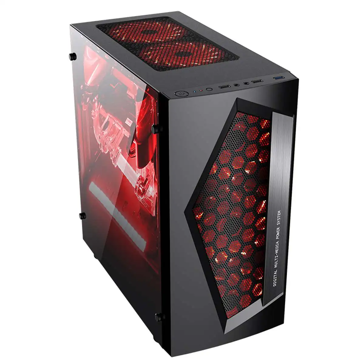  V3 ATX Computer Gaming PC Case 8 Fan Ports USB 3.0 For M-ATX/Mini ITX Motherboard Black/White 370 x