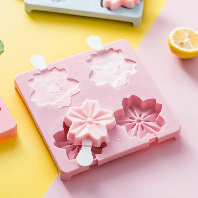 Стиль Мороженое многоразовые DIY формы замороженная вишня кубик прессформы лоток Эскимо Плесень Инструмент Три цвета на выбор
