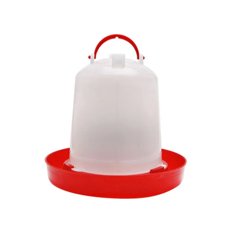 

1.5/2.5/4L Reusable Plastic Food Feeder Chicken Chick Hen Poultry Lid Handle Farm Animal Feeding Watering Farm Animal Supplies
