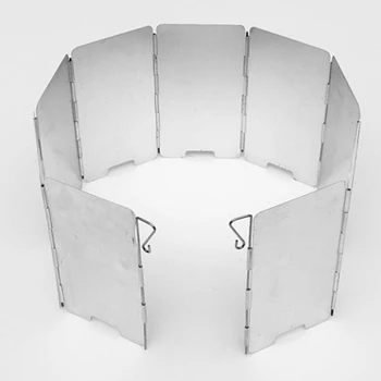 

Silver Outdoor Camping Cooking Durable Portable Hiking Foldable Aluminum Picnic Wind Shield Screen