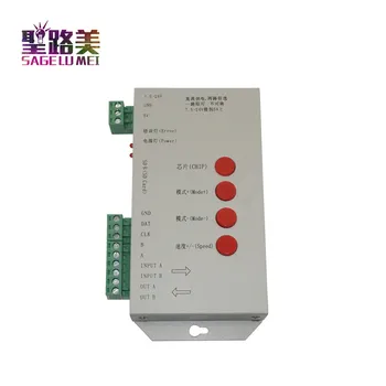 

T1000S 2048 Pixels DMX 512 Controller SD Card WS2801 WS2811 WS2812B LPD6803 LED Strip DC5V 24V T-1000S RGB full color Controller