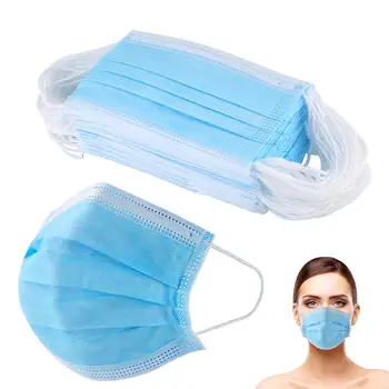 

3-Layer Mask Non-Woven Fabric Disposable Anti-Dust Ear Hook Anti-Flu Civilian Protective Mask Spot Disposable Mask