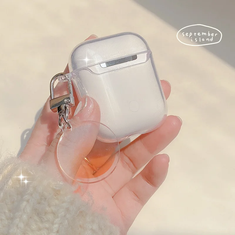 Чехол с градиентом заката для Airpods 1 2 Pro защитный чехол прозрачный мягкий из ТПУ