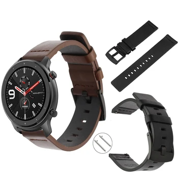 

Leather Strap Bracelet For Huami Amazfit Bip stratos pace For Amazfit gts gtr 42mm 47mm For Huawei Watch GT2 Wrist Strap Band
