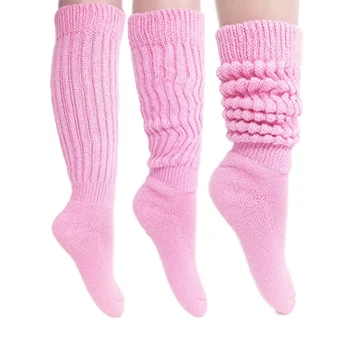 

Winter Warm Women's Extra Long Heavy Slouch Socks Korean Style Knee High Fat Leg Warmers Loose Boots Stockings COCOCAT