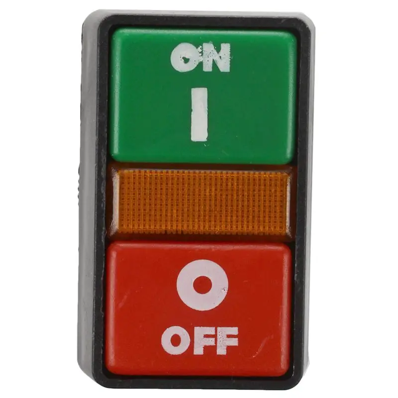 

ON OFF START STOP Push Button with Light Indicator Momentary Switch Red Green Power