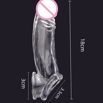 Reusable Silicon  Penis Sleeve For Men Dildo Sheath Extender Sleeve Penis Cocks Cover Sex Toys  Male Cock Extender Sleeve Penis 3