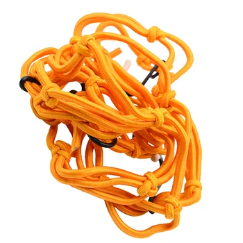

Yellow 30*30cm Motorcycle Cargo Net Helmet Groceries Fixing Strip Mesh Bag