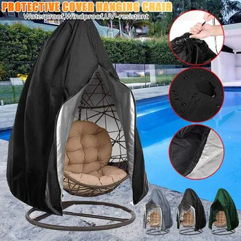 

Hot Swing Chair Dust Cover Polyester Zipper Drawstring Outdoor Protective Cover for Garden Swing Chair Dustproof Cover #LR2
