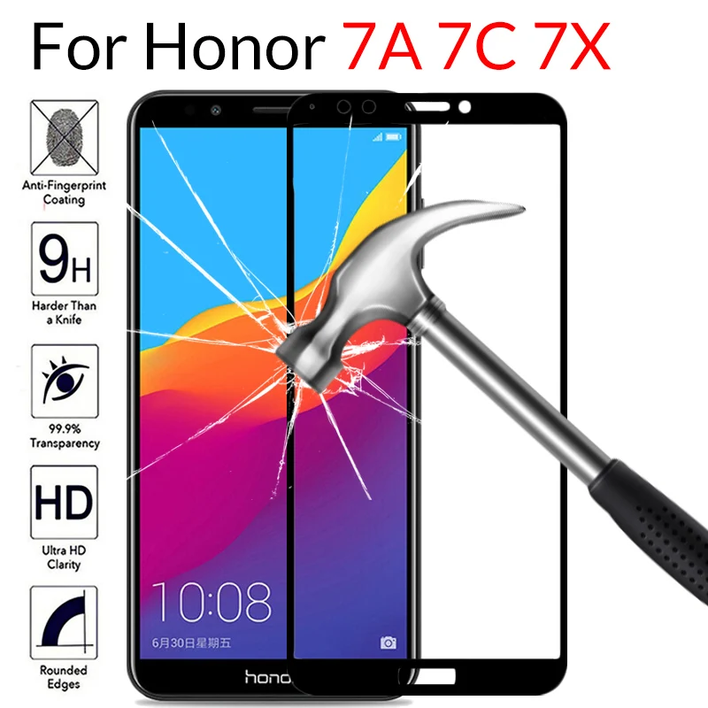

Protective Glass on For Honor 7A 7X 7C Tempered Glass For Huawei Honer 7A A7 C7 Dua-L22 5.45 Safety Screen Protector Phone Films