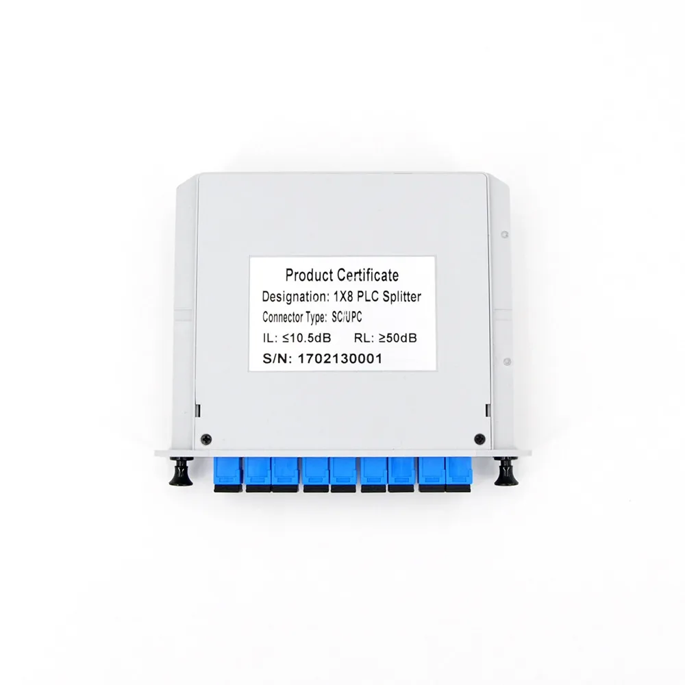 

10PCS/lot Cassette Insertion Type Fiber Optic Splitter Box 1x8 SC/UPC