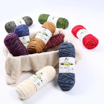 

4BALL=400G Natural Soft Long Stapled Cotton Yarn Hand knitting DIY scarf hat knitting yak yarn For baby kintted yarn