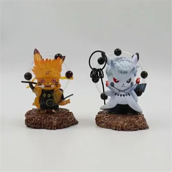

Pokemon Naruto Pikachu Cosplay Uzumaki Uhciha Obito Cute Anime Action Figure For Boy Children Gift Game Figma Kid Toys PVC Model