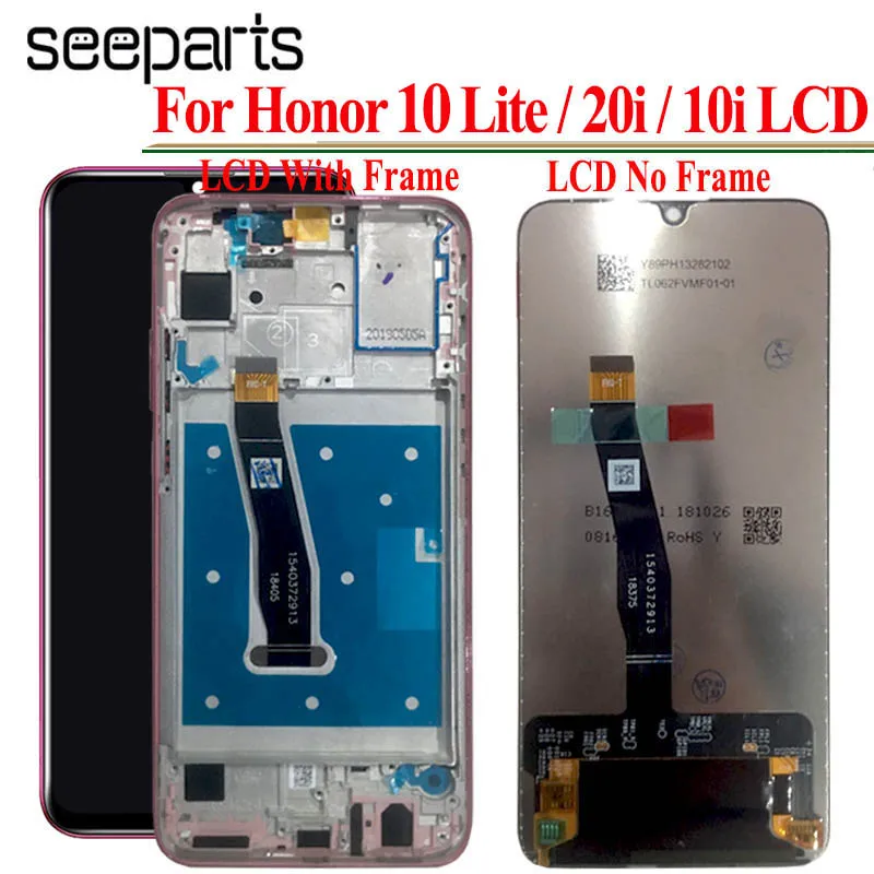 100% Tested For Huawei Honor 10 Lite HRY-LX1 LX2 LCD Display Touch Screen Digitizer With Frame Honor 10i 20i LCD Screen