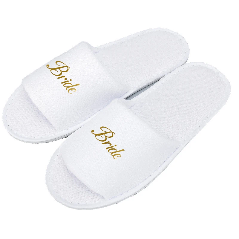 Gold Bride Slippers YUXINBRIDAL, свадебное однотонное кимоно из вискозы и хлопка с кружевной отделкой, женский свадебный халат, короткий пояс, Халат - Цвет: Gold Bride Slippers