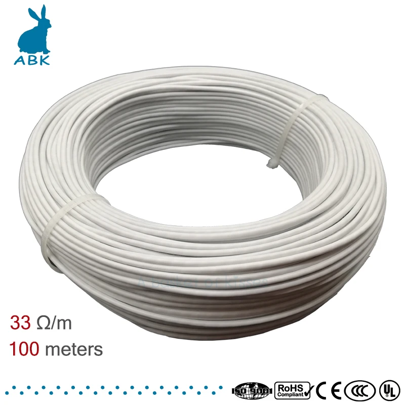  silicone rubber 12K 33ohm carbon fiber heating cable floor heating wire electric hotline high quali