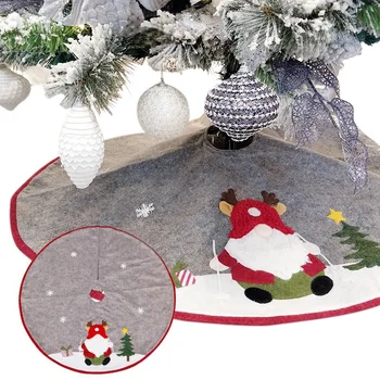 

36Inch Christmas Tree Skirt Carpet Tree Keep Warm Mat Floor Decor Ornaments Christmas New Year Decorations 92X92cm