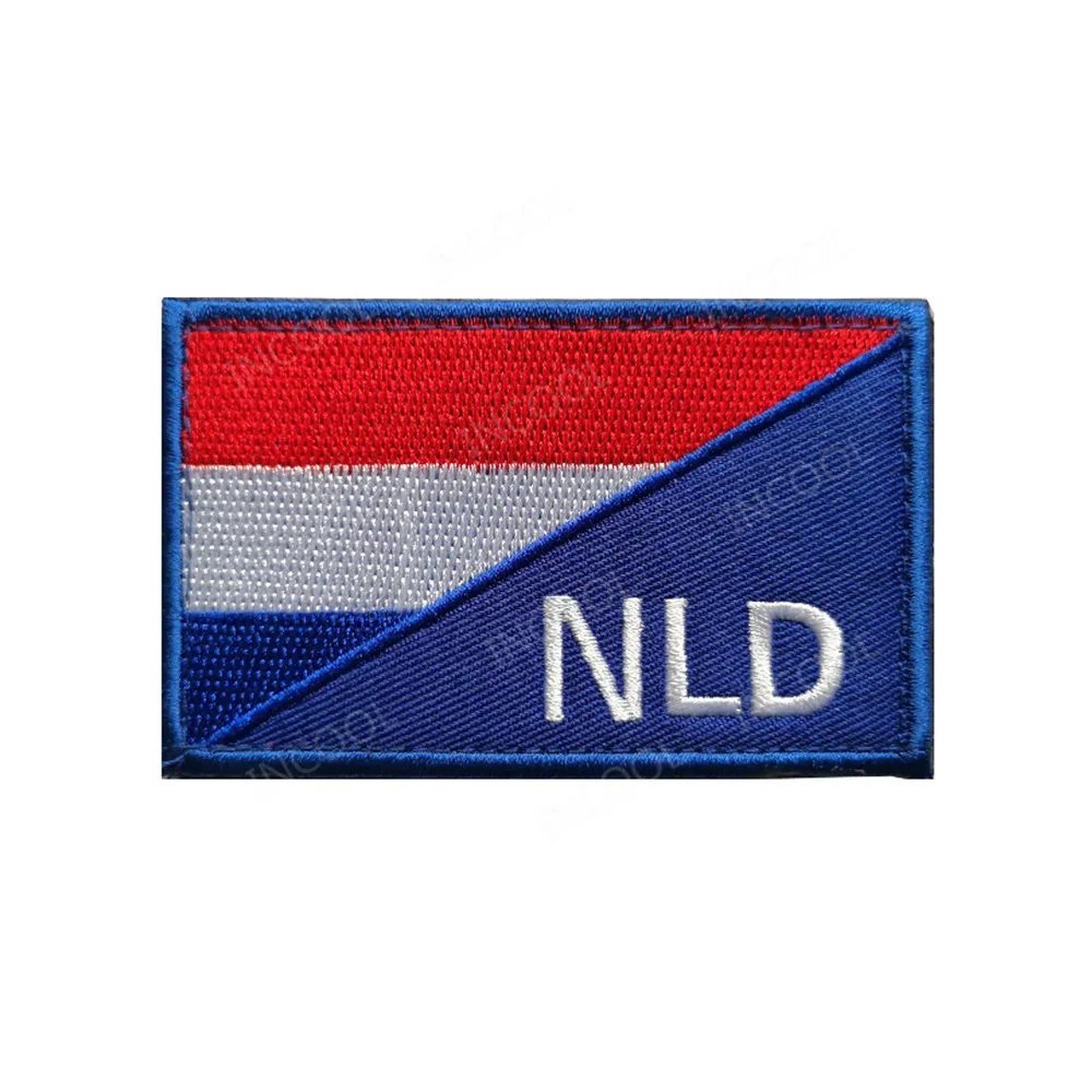 Netherlands Flag IR Reflective Multicam Patch Embroidered Patches Army Military Tactical Emblem Holland Flags Embroidery Badges 