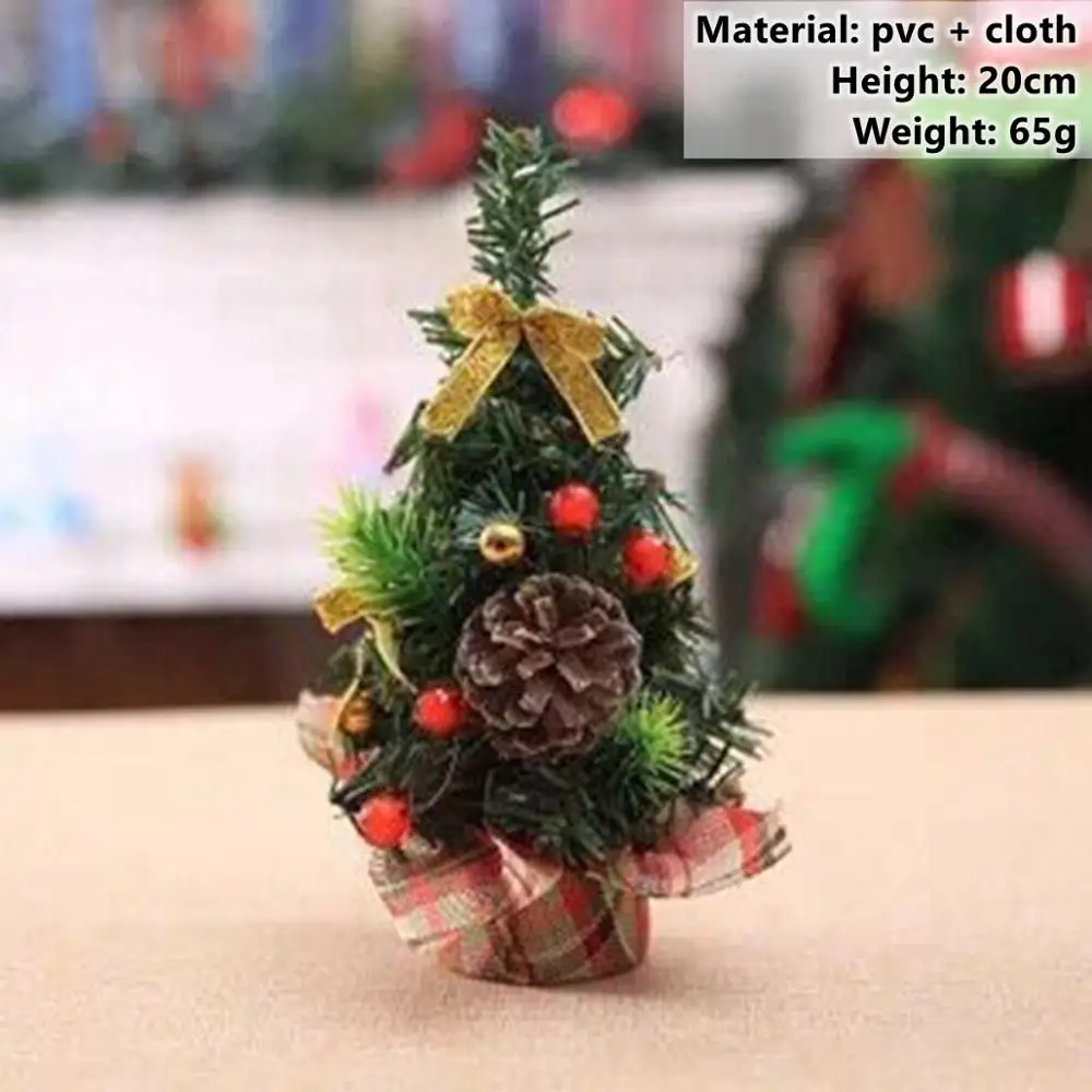 Taoup 20 см мини искусственное рождественское веселое дерево Рождественское украшение стола для дома Рождественская гирлянда Noel Роскошная Рождественская елка - Цвет: Xmas Tree 5