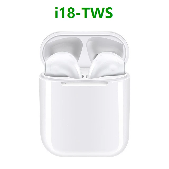 I7s i12 i18 TWS, мини беспроводные Bluetooth наушники, стерео наушники, гарнитура с зарядным устройством, микрофон для i7 TWS, Iphone, Xiaomi - Цвет: i18-white