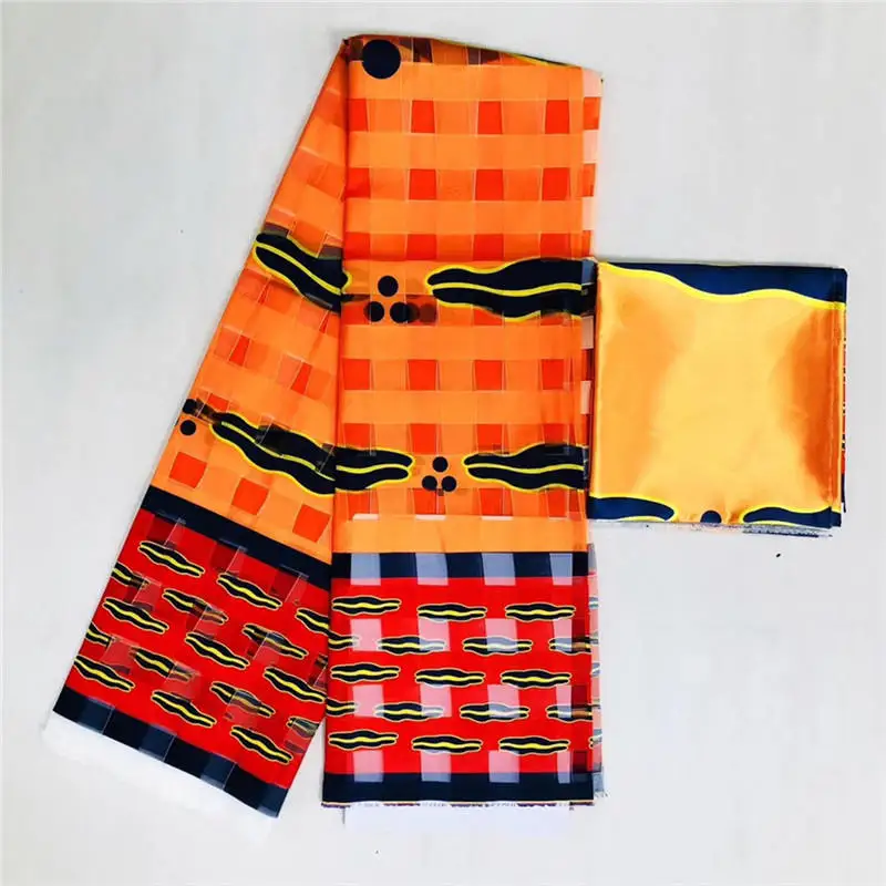 Горячая 4+ 2 ярдов/шт. Уникальная органза шелк воск Высокое качество Африканский шелк органза воск принты ткань для DIY платье цена