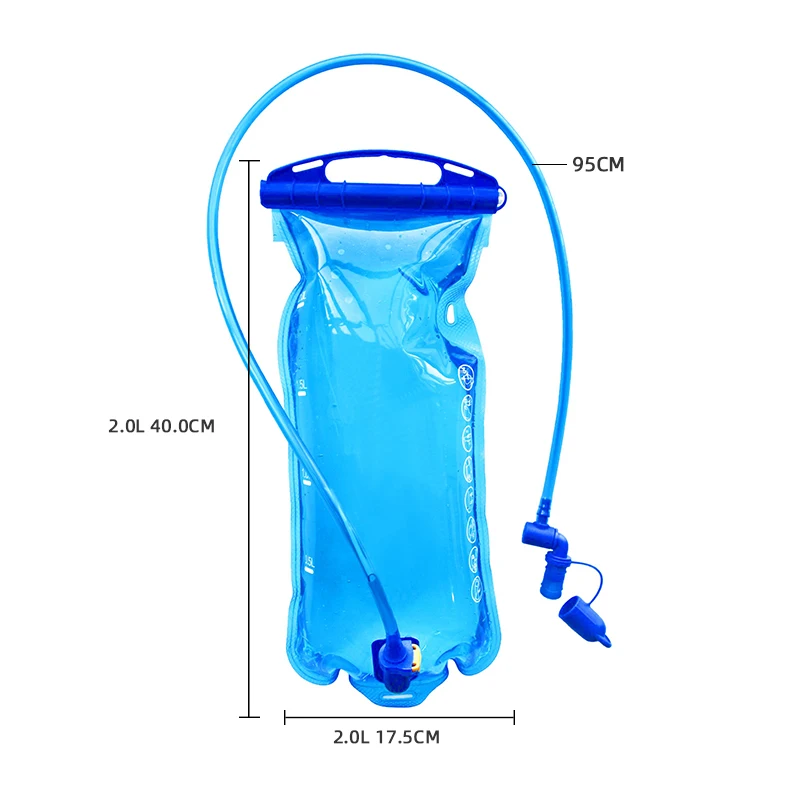 COPOZZ 2L/3L Открытый Велоспорт Бег Складная PEVA горный мешок воды спортивная Гидратация мочевого пузыря для верховой езды Кемпинг Туризм Альпинизм - Цвет: 2 L