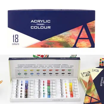 

12/18/24Colors Acrylic Paints set wall painting color Art Painting fabric Drawing set (no paint brush palette )