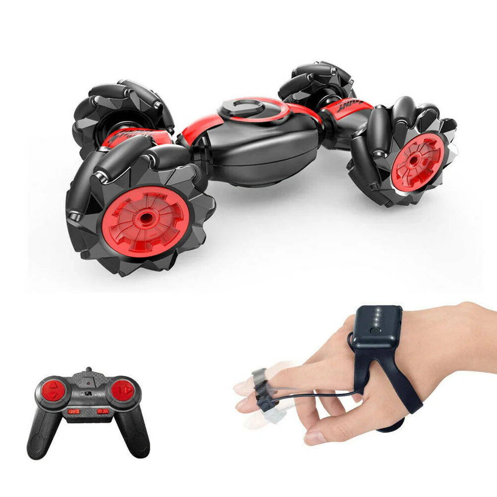 2.4GHz Twisting Vehicle RC Car Transforming Stunt Toy Remote Control 4 Channels Mini Smart ABS Gesture Sensing USB Rechargeable