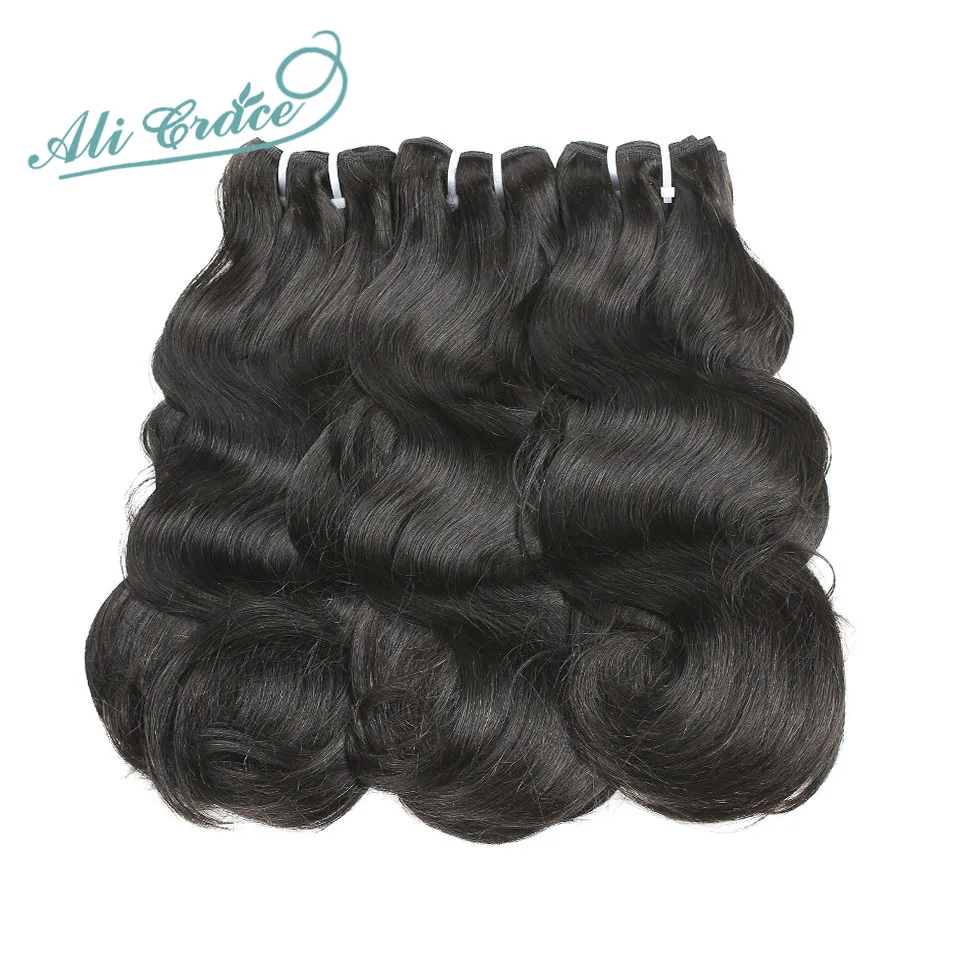 Ali Grace, двойные нарисованные бразильские волнистые волосы Funmi, пряди 1, 3, 4 пряди, 8-18 дюймов, человеческие волнистые пряди Remy
