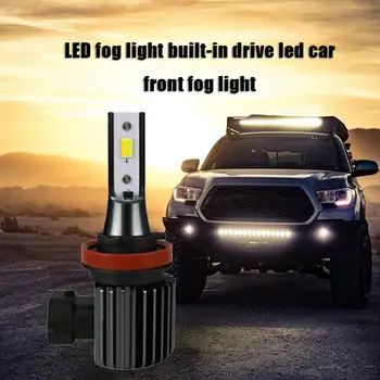 

A pair 20W Built-In Drive Three-Color Two-Color White + Yellow Led Car Aluminum Front Fog Lights IP67 Waterproof