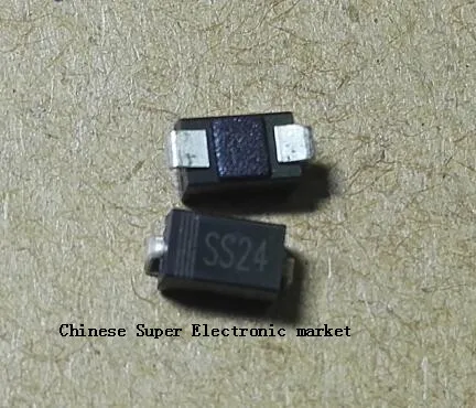 100 шт. диод Шоттки SS24 2A 40V SMA SR240 DO-214AC SMD | Электронные компоненты и принадлежности