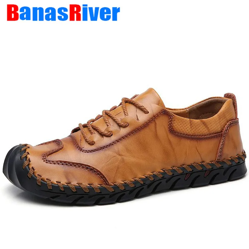 

Fashion Handmade Round Toe Slip On Men Shoes Plus Size 38-46 Comfort Loafers High Quality Soft Casual Flats Moccasins Footwear