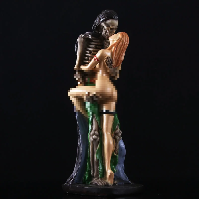 

Lacour Day of The Dead Love Skull Skeleton Statue Marriage Death's Dance Sculpture Eternal Love Skull Figurine Home Decoration