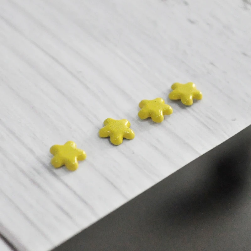 Happymems желтый цветок Металлические Brads 500 шт./лот DIY Фотоальбом украшения Скрапбукинг ремесла Декор для дома застежка