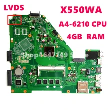 X550WA материнская плата E4-6210 Процессор 4 Гб Оперативная память для ASUS X550E X550WE X550EP F552E X552E X552W X550WA ноутбук mainbaord Тесты ОК