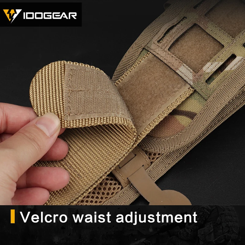 Тактический боевой ремень IDO GEAR MOLLE быстросъемный с лазерной резкой и нагрузкой