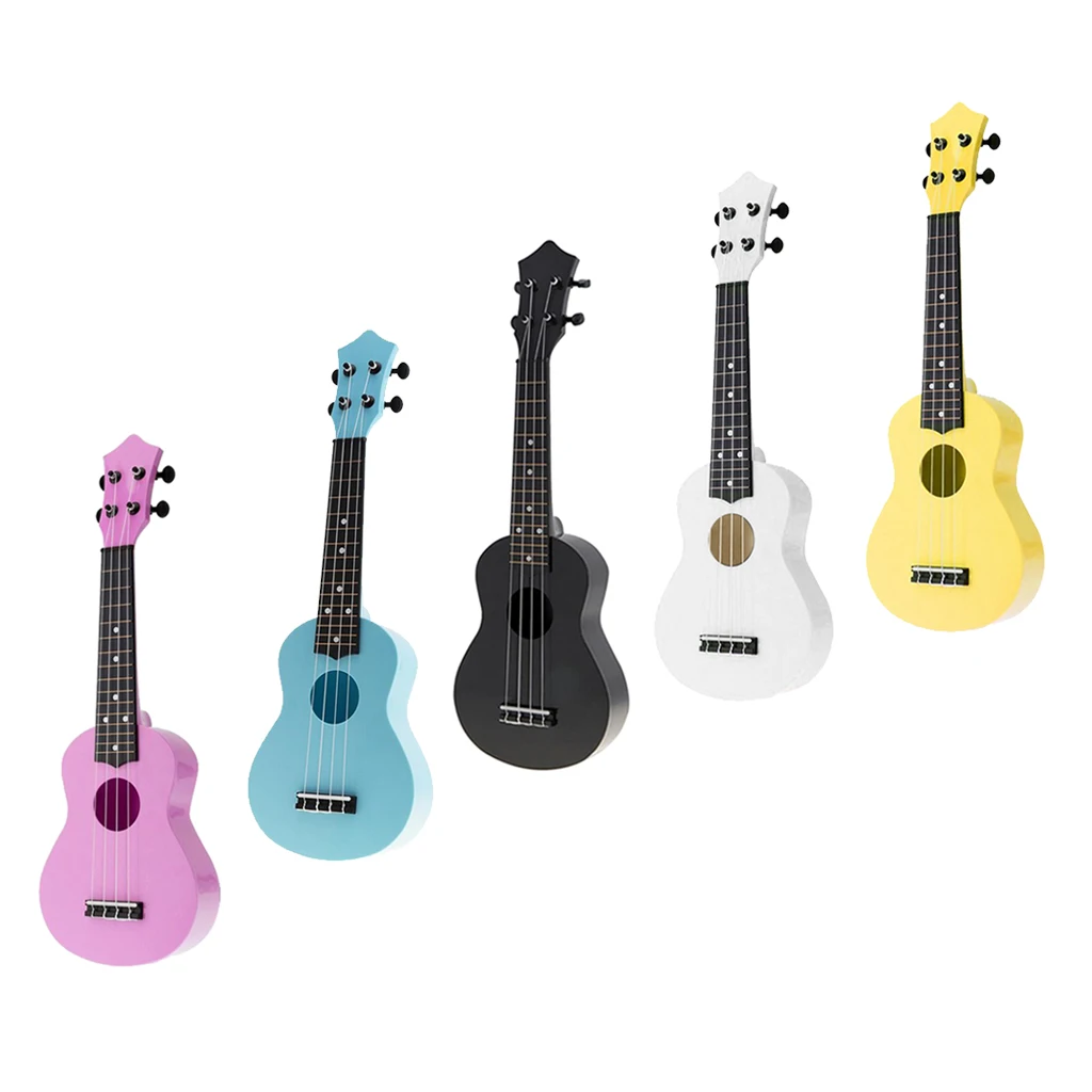 

21inch Kids Children Ukulele 4 Strings Guitar Educational Funny Toy Adjustable String Design Children Ukulele for Home-schooling