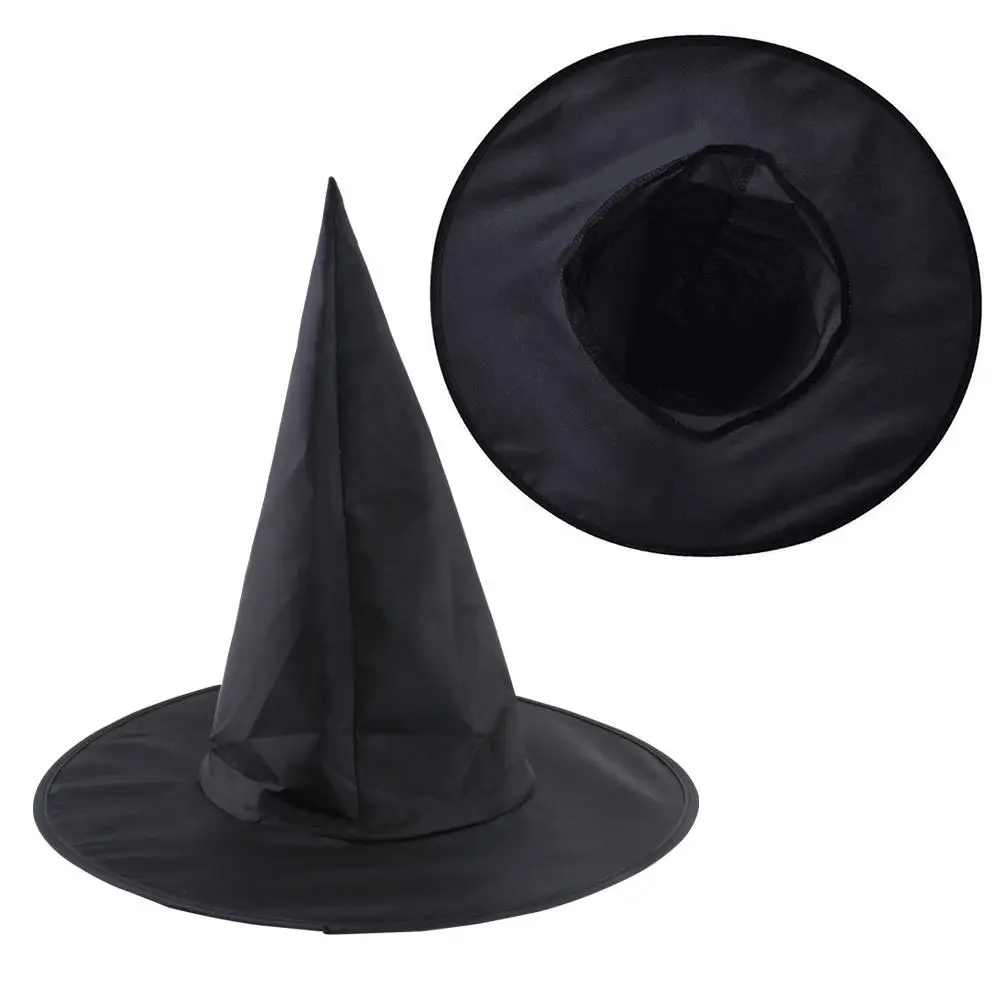 

Adult Women Black Witch Hat Pointy Cap Halloween Party Costume Cosplay Accessory Party Fancy Dress Decor Top Hat