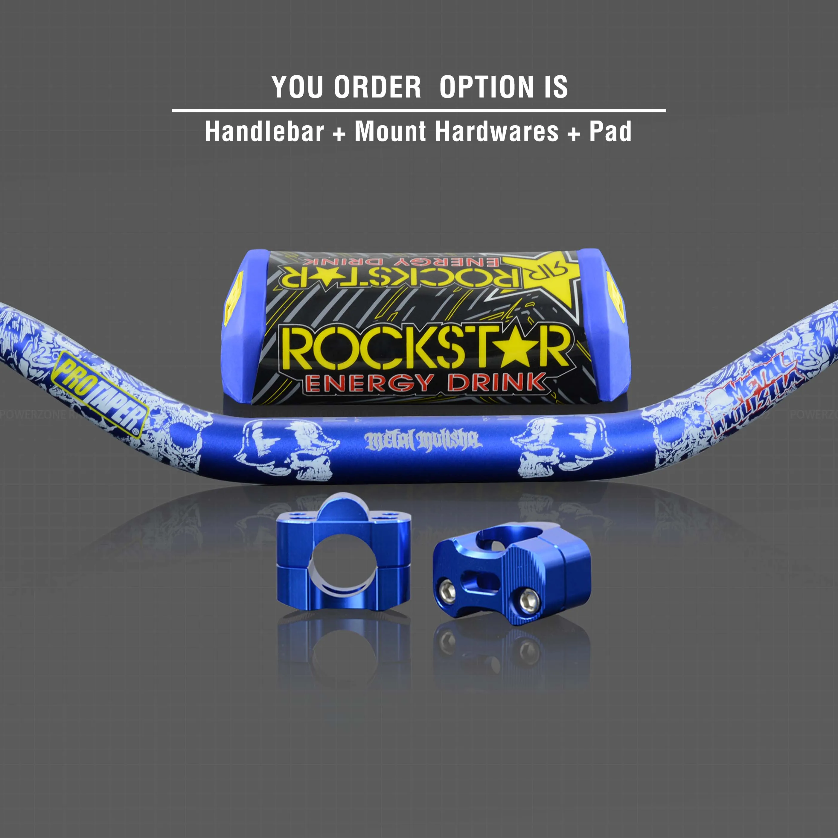 Руль для Pro Taper Pack Bar 1-1/" Классическая дверная ручка барные Колодки Ручки Pit Pro Racing Dirt Pit Bike мотоцикл с адаптер cnc - Цвет: Blue Combo3