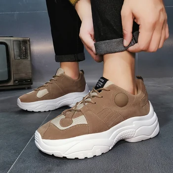 

OLOMM Autumn Winter Trend Hot Sale Men's Casual Shoes Comfortable Thick bottom Men Fashion Sneakers Damping RubberZapatos Hombre
