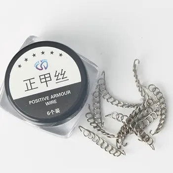 

6pcs / box Orthodontic Corrector Toenail Stainless Steel Ingrown Toe Wire Fixer Bunion Corrector Nail Recover Foot Care Pedicure