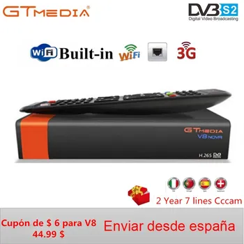 

Europe Cccam 2 Year 7 lines Server GtMedia DVB-S2 V8 Nova HD H.265 Satellite TV Receiver Built-in WIFI RJ45 Youtube TV Decoder