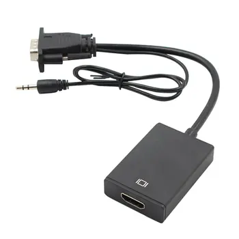 

Vga To Hdmi Converter VGA Male to HDMI Female Converter Adapter Cable With Audio Output 1080P VGA HDMI Adapter for PC laptop