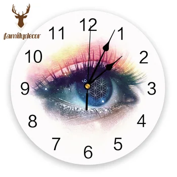 

Flower Of Life Cosmic Vision Printed PVC Wall Clock Modern Design Home Decor Bedroom Silent O'clock Watch Wall For Living Room