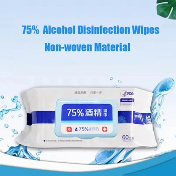 

75% Alco-hol Disinfecting Wipes Pre-moistened Sterilization Disposable Wet Wipes Moist Non-woven Anti-bacterial Cleaning