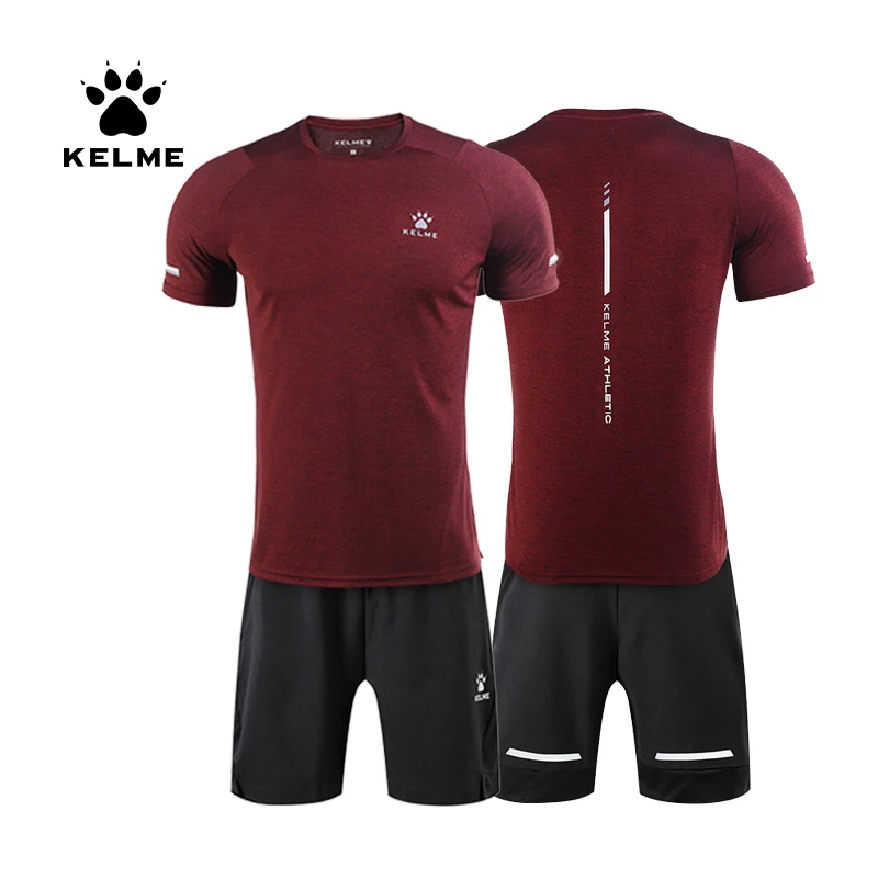 

KELME Men's Sportswear Running Sets Gym Sport Suit Men Tracksuits Exercise Waterproof Running T-shirts Shorts Joggers TZ90231001