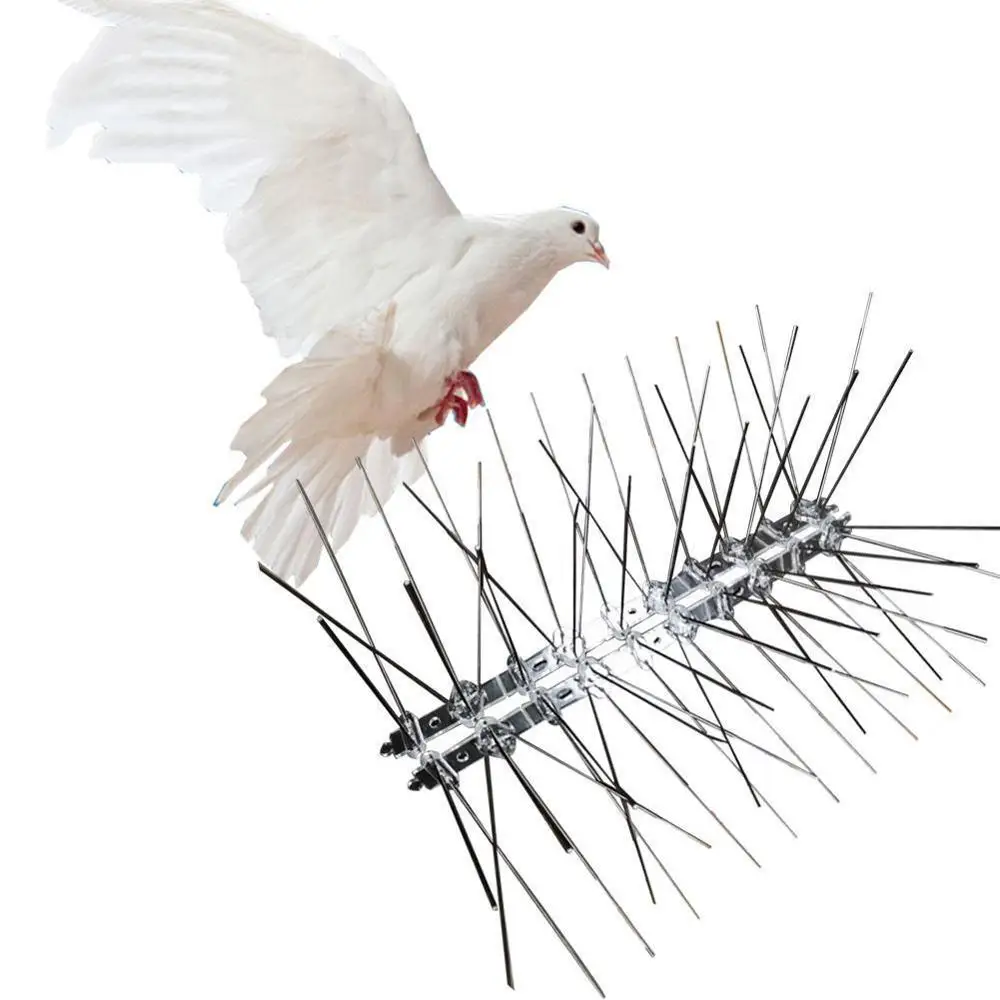 

25cm Bird Repellent Spikes Stainless Steel Eco-friendly Anti Pigeon Nail Bird Deterrent Tool For Pigeons Owl Small Birds Fence